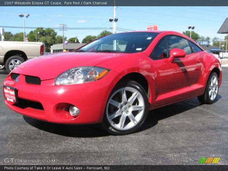 Pure Red / Dark Charcoal 2007 Mitsubishi Eclipse GT Coupe
