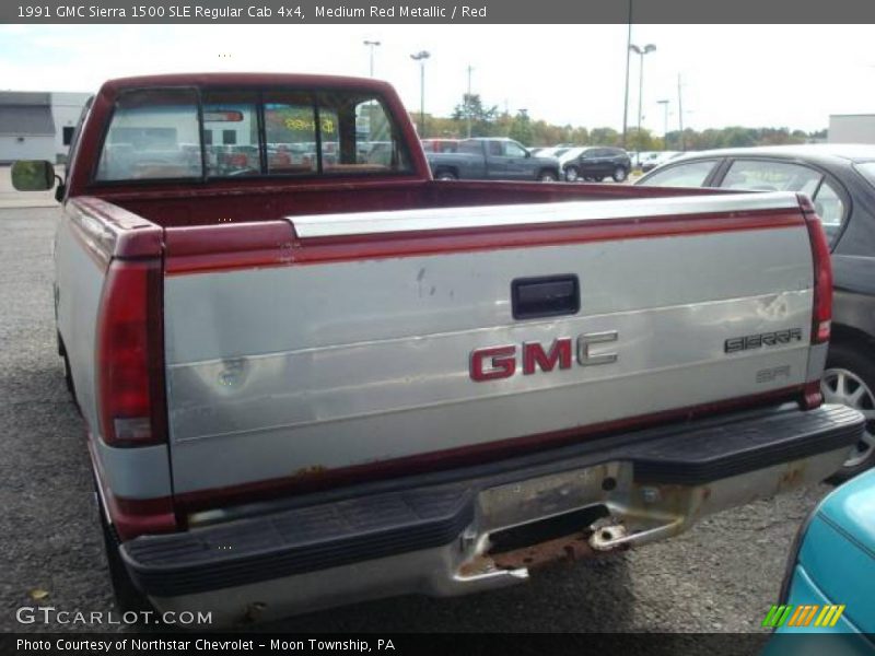Medium Red Metallic / Red 1991 GMC Sierra 1500 SLE Regular Cab 4x4