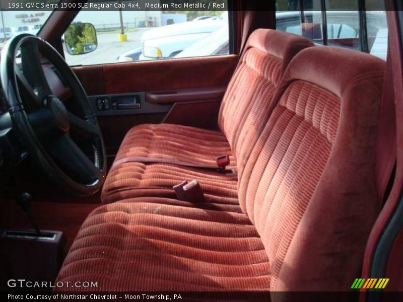 Medium Red Metallic / Red 1991 GMC Sierra 1500 SLE Regular Cab 4x4