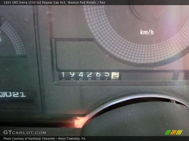 Medium Red Metallic / Red 1991 GMC Sierra 1500 SLE Regular Cab 4x4