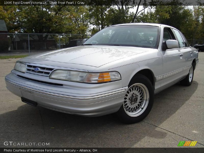 Silver Frost Pearl / Gray 1996 Ford Crown Victoria LX