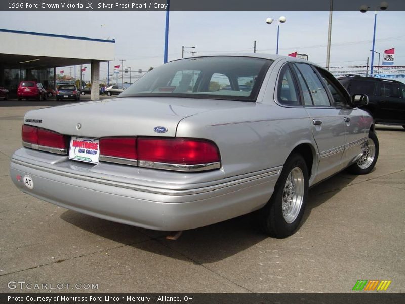 Silver Frost Pearl / Gray 1996 Ford Crown Victoria LX