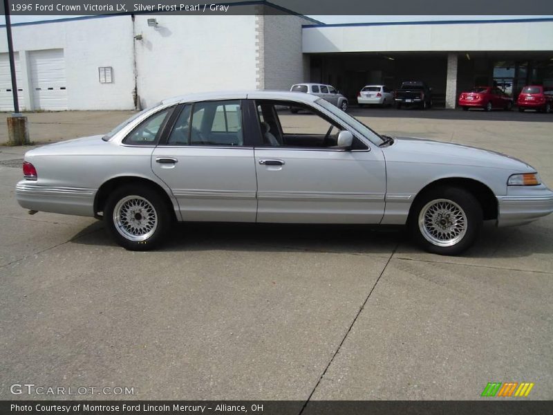 Silver Frost Pearl / Gray 1996 Ford Crown Victoria LX