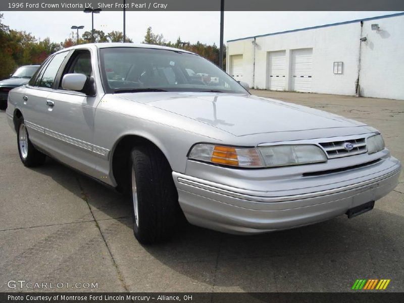 Silver Frost Pearl / Gray 1996 Ford Crown Victoria LX