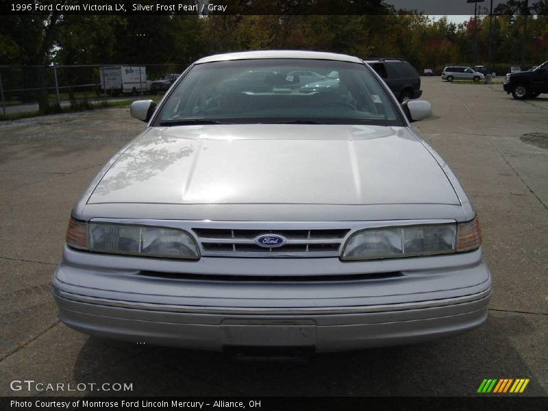Silver Frost Pearl / Gray 1996 Ford Crown Victoria LX