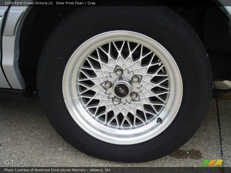 Silver Frost Pearl / Gray 1996 Ford Crown Victoria LX