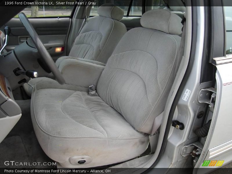 Silver Frost Pearl / Gray 1996 Ford Crown Victoria LX