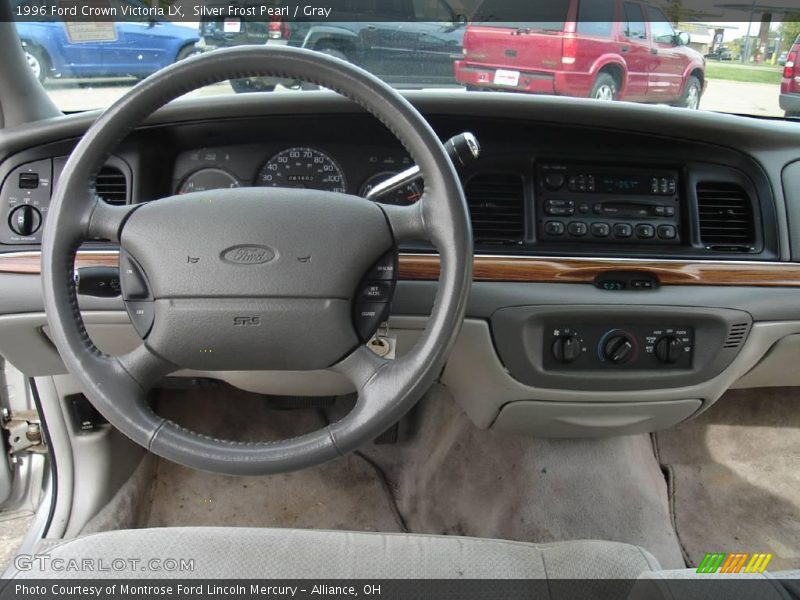 Silver Frost Pearl / Gray 1996 Ford Crown Victoria LX
