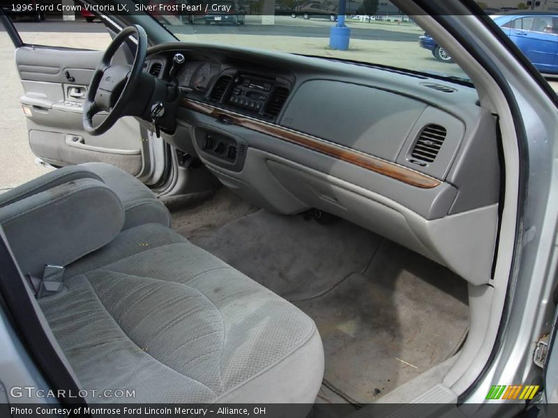 Silver Frost Pearl / Gray 1996 Ford Crown Victoria LX