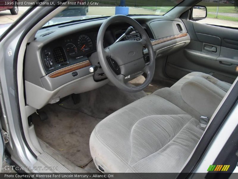 Silver Frost Pearl / Gray 1996 Ford Crown Victoria LX