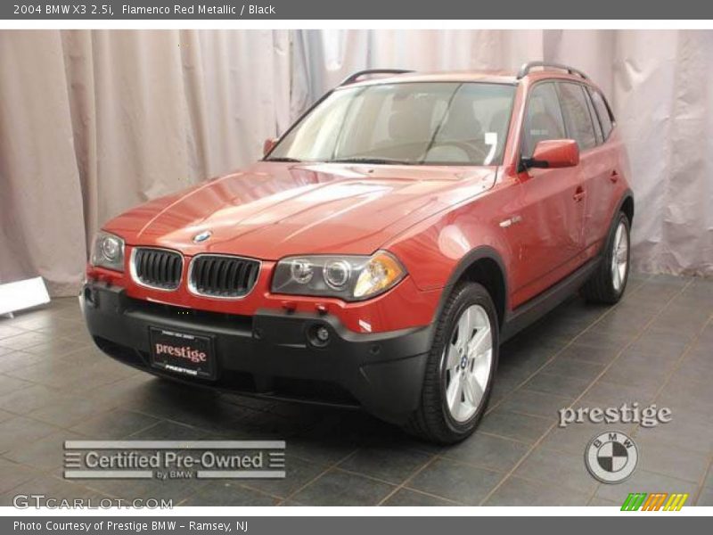 Flamenco Red Metallic / Black 2004 BMW X3 2.5i