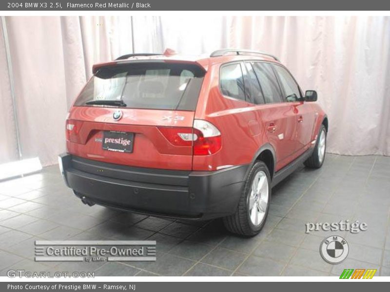 Flamenco Red Metallic / Black 2004 BMW X3 2.5i