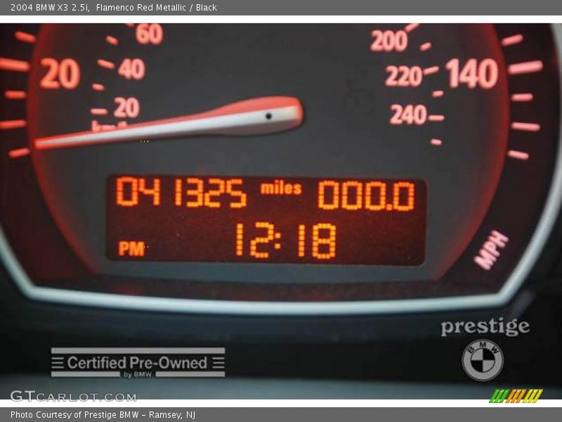 Flamenco Red Metallic / Black 2004 BMW X3 2.5i