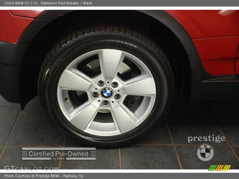 Flamenco Red Metallic / Black 2004 BMW X3 2.5i