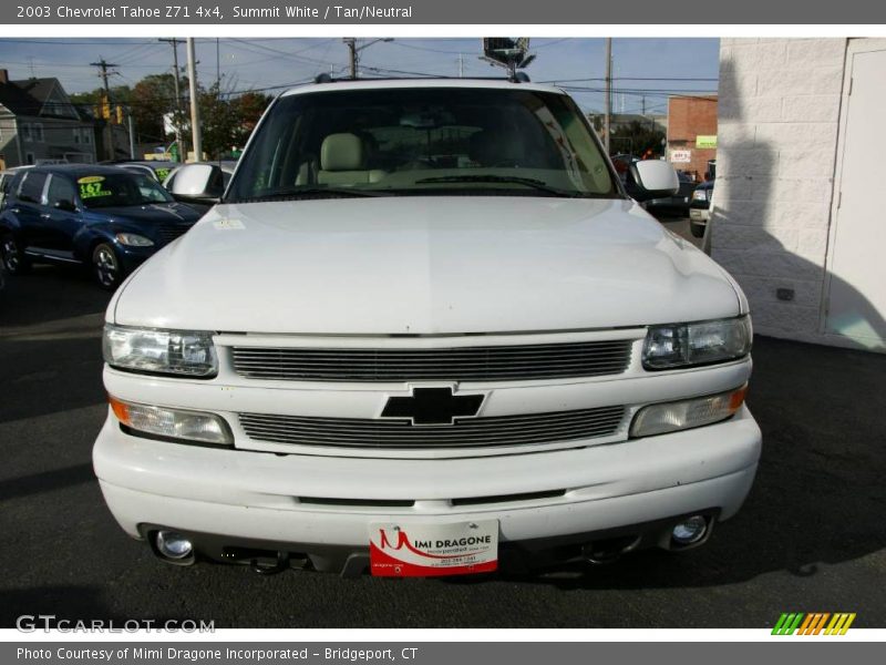 Summit White / Tan/Neutral 2003 Chevrolet Tahoe Z71 4x4