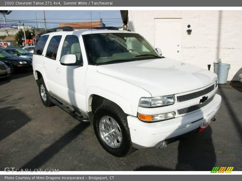 Summit White / Tan/Neutral 2003 Chevrolet Tahoe Z71 4x4