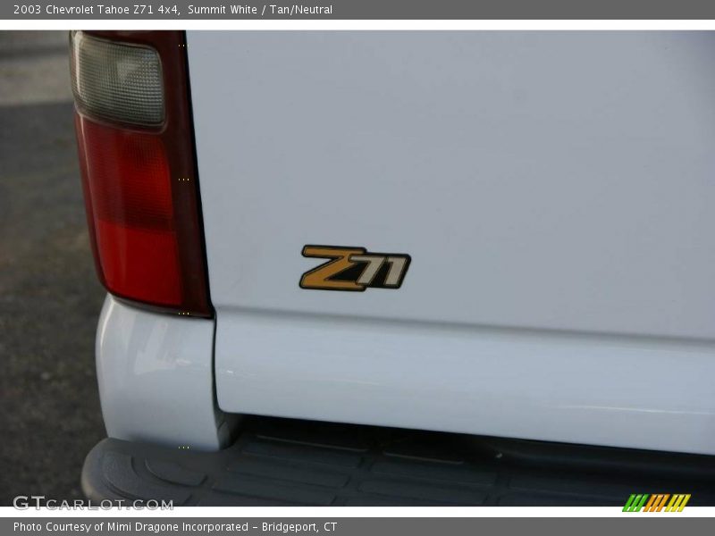Summit White / Tan/Neutral 2003 Chevrolet Tahoe Z71 4x4