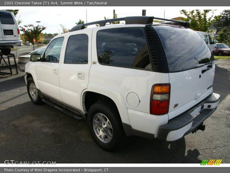 Summit White / Tan/Neutral 2003 Chevrolet Tahoe Z71 4x4