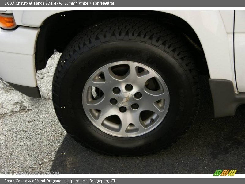 Summit White / Tan/Neutral 2003 Chevrolet Tahoe Z71 4x4