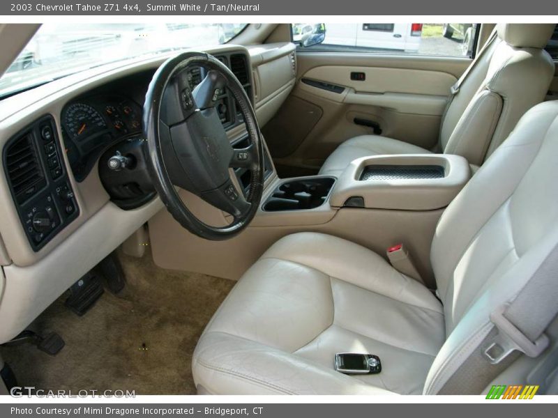 Summit White / Tan/Neutral 2003 Chevrolet Tahoe Z71 4x4