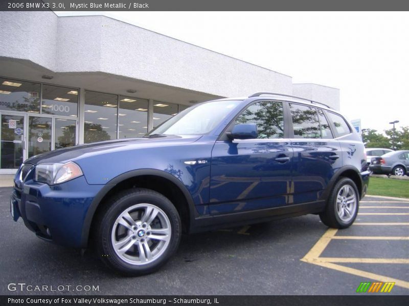 Mystic Blue Metallic / Black 2006 BMW X3 3.0i
