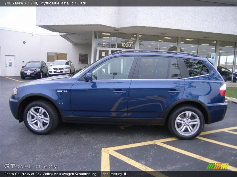 Mystic Blue Metallic / Black 2006 BMW X3 3.0i