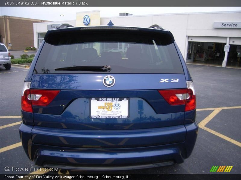 Mystic Blue Metallic / Black 2006 BMW X3 3.0i