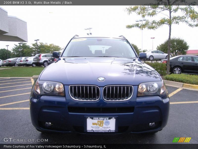 Mystic Blue Metallic / Black 2006 BMW X3 3.0i