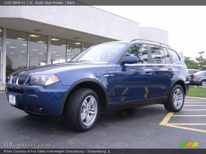 Mystic Blue Metallic / Black 2006 BMW X3 3.0i