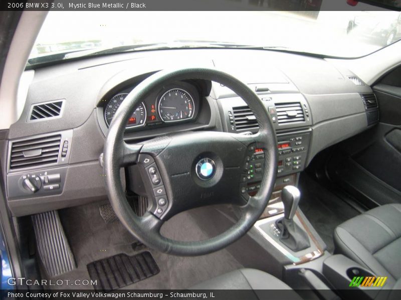 Mystic Blue Metallic / Black 2006 BMW X3 3.0i