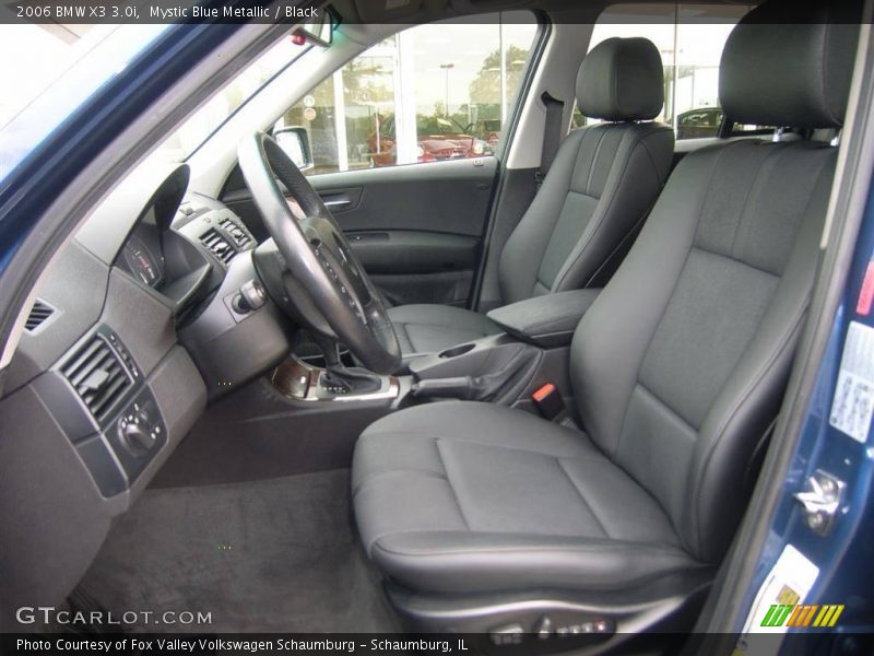Mystic Blue Metallic / Black 2006 BMW X3 3.0i