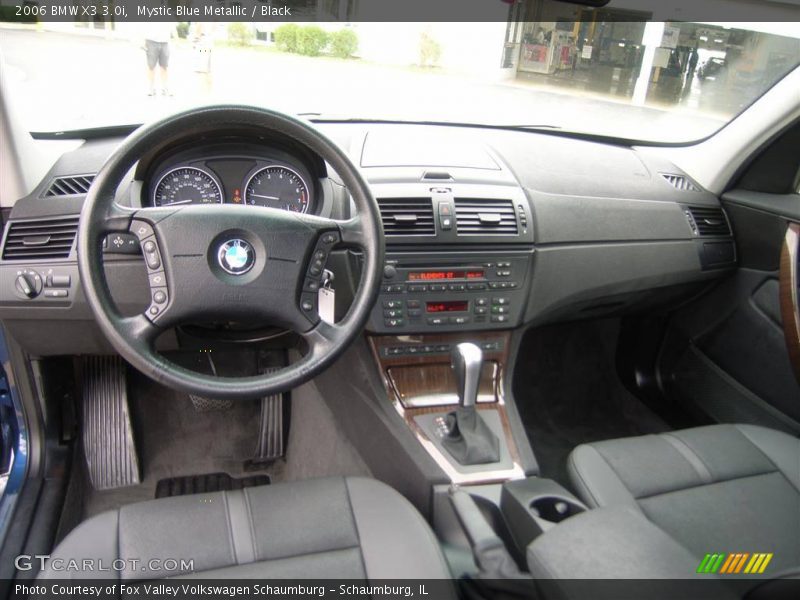 Mystic Blue Metallic / Black 2006 BMW X3 3.0i