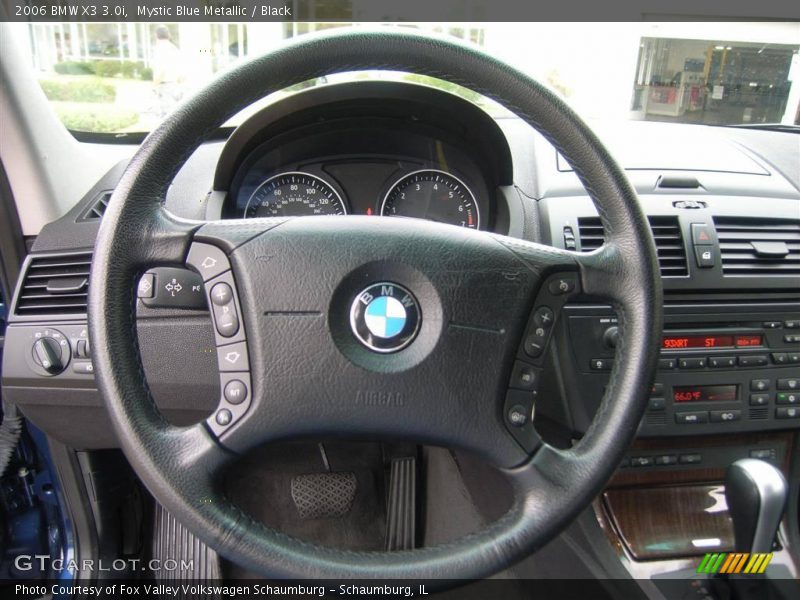 Mystic Blue Metallic / Black 2006 BMW X3 3.0i