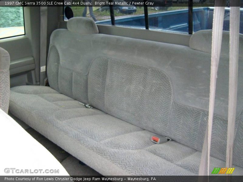 Bright Teal Metallic / Pewter Gray 1997 GMC Sierra 3500 SLE Crew Cab 4x4 Dually