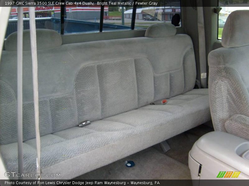 Bright Teal Metallic / Pewter Gray 1997 GMC Sierra 3500 SLE Crew Cab 4x4 Dually