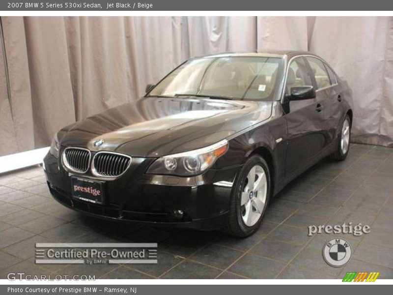 Jet Black / Beige 2007 BMW 5 Series 530xi Sedan