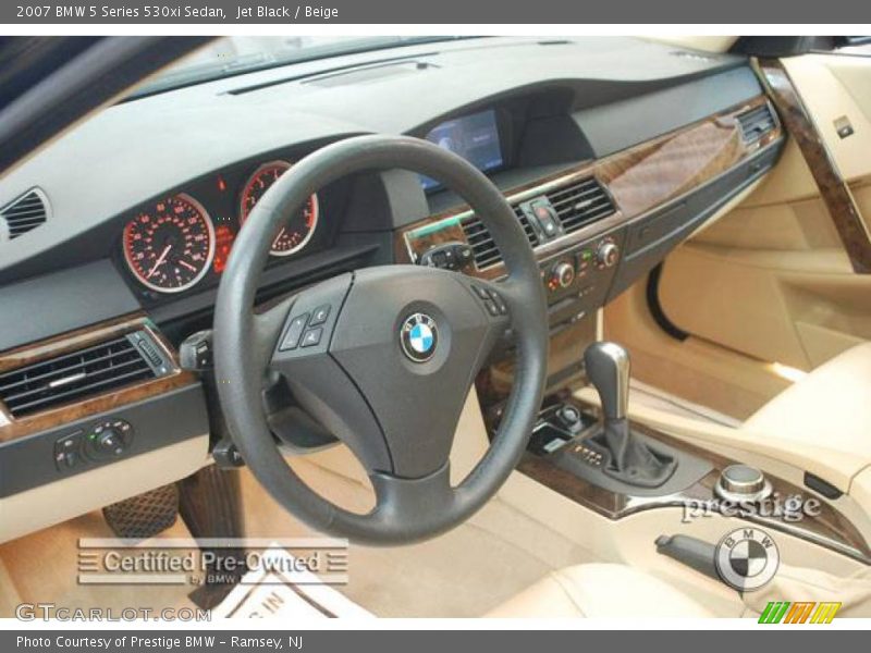 Jet Black / Beige 2007 BMW 5 Series 530xi Sedan