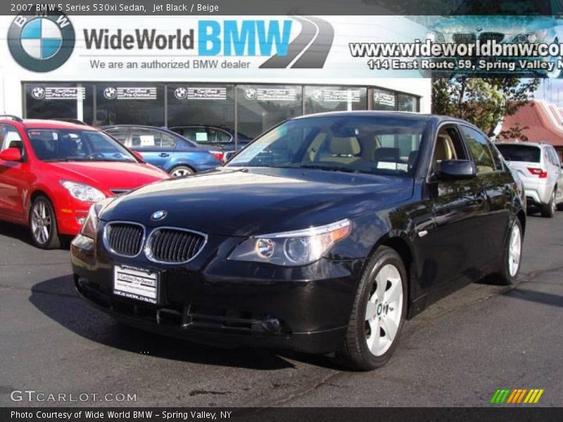 Jet Black / Beige 2007 BMW 5 Series 530xi Sedan