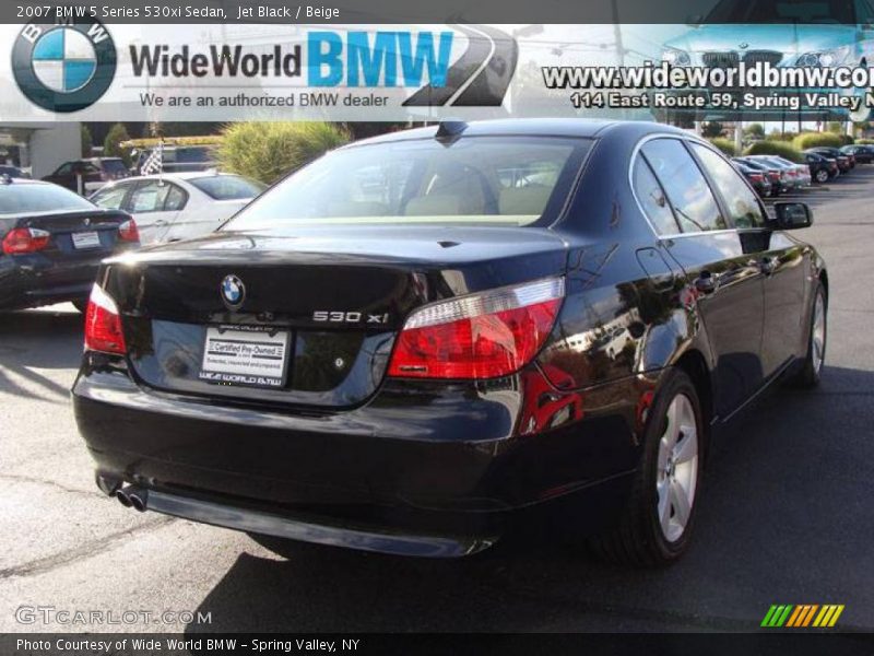 Jet Black / Beige 2007 BMW 5 Series 530xi Sedan