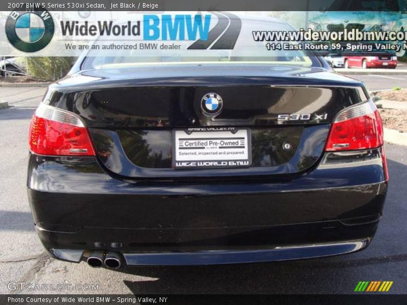 Jet Black / Beige 2007 BMW 5 Series 530xi Sedan