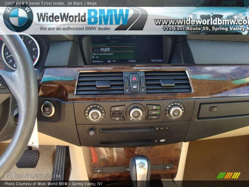 Jet Black / Beige 2007 BMW 5 Series 530xi Sedan