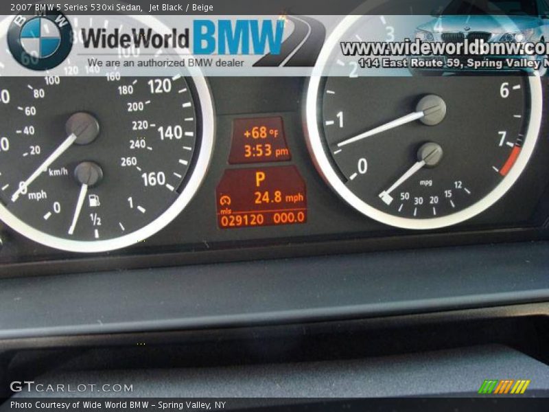 Jet Black / Beige 2007 BMW 5 Series 530xi Sedan