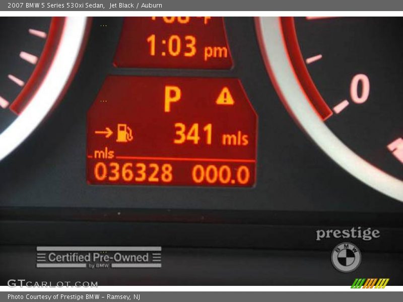 Jet Black / Auburn 2007 BMW 5 Series 530xi Sedan
