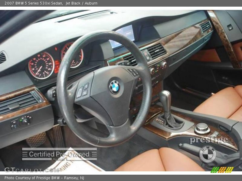 Jet Black / Auburn 2007 BMW 5 Series 530xi Sedan