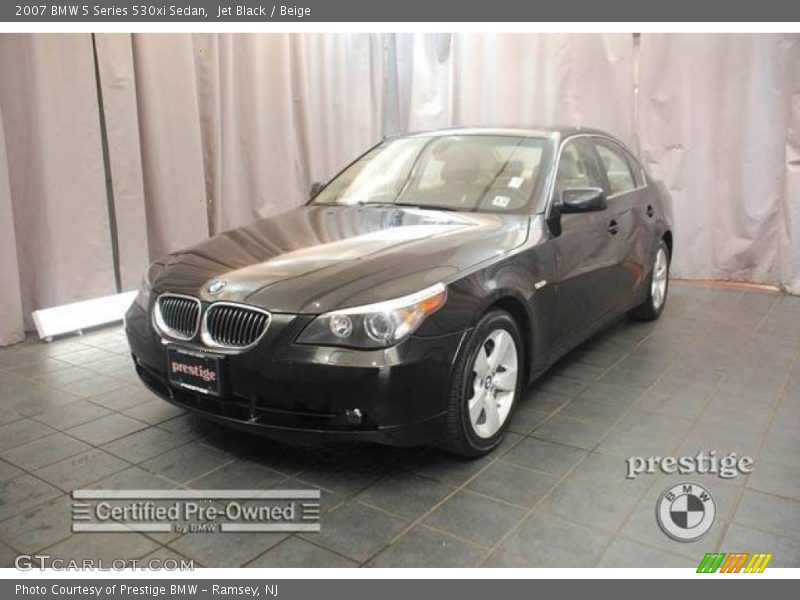 Jet Black / Beige 2007 BMW 5 Series 530xi Sedan