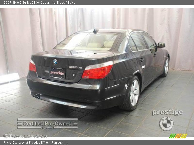 Jet Black / Beige 2007 BMW 5 Series 530xi Sedan