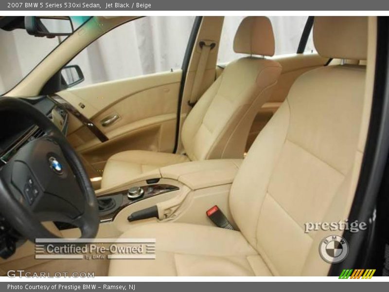 Jet Black / Beige 2007 BMW 5 Series 530xi Sedan
