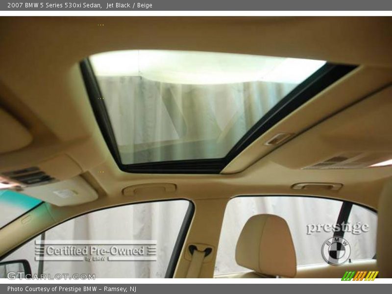 Jet Black / Beige 2007 BMW 5 Series 530xi Sedan