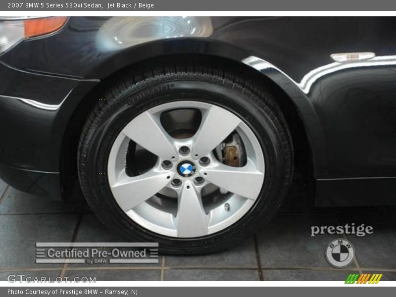 Jet Black / Beige 2007 BMW 5 Series 530xi Sedan