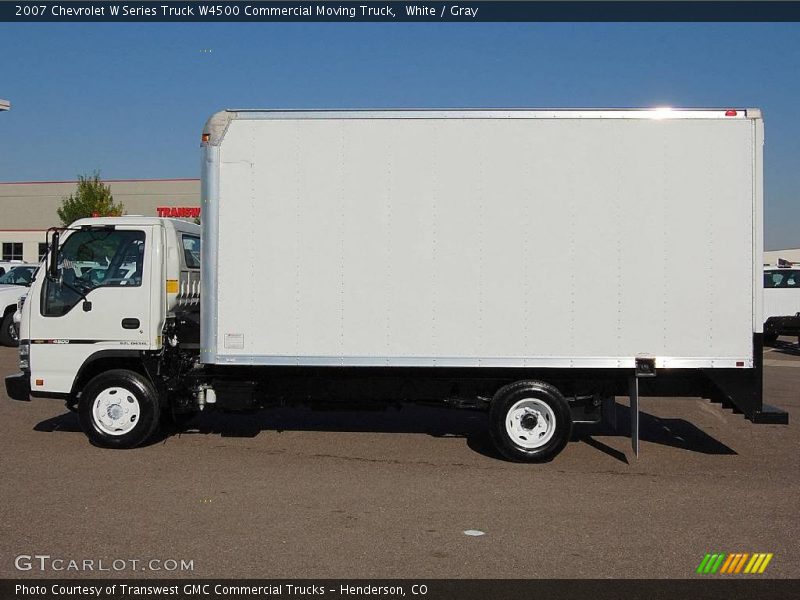 White / Gray 2007 Chevrolet W Series Truck W4500 Commercial Moving Truck